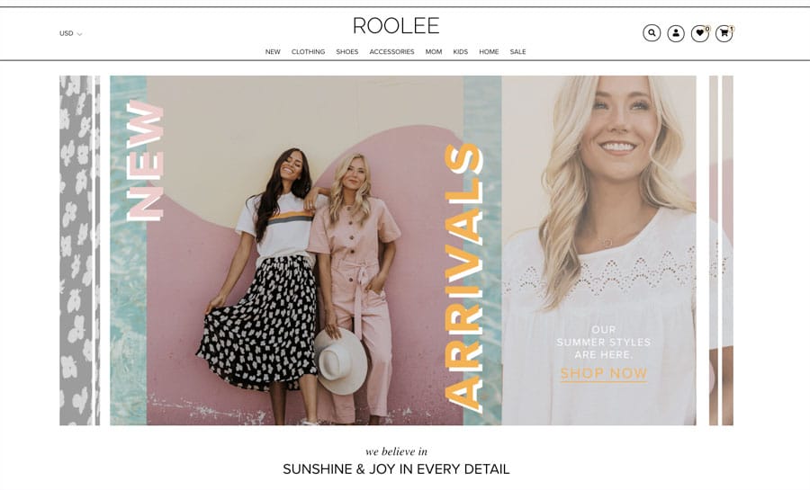 E-commerce website review: Roolee.com - Design by Reese